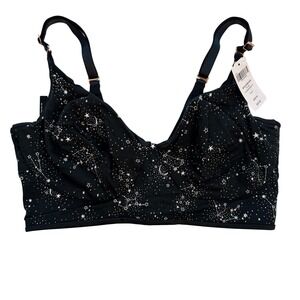 Soma Telltale The Dreamer Bralette Medium Black Galaxy NWT